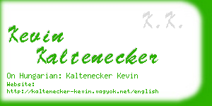 kevin kaltenecker business card